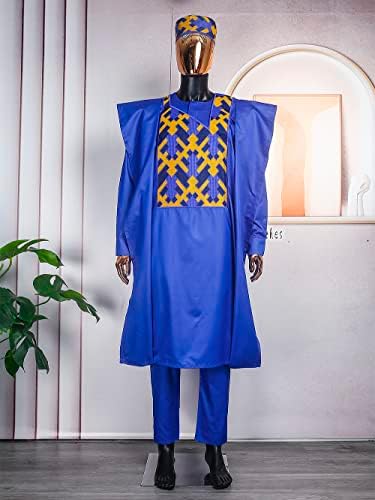 HD African Man Îmbrăcăminte Agbada ținută broderie
