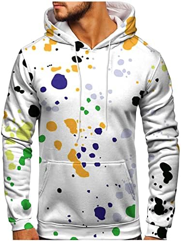 Hoodies pentru bărbați Beuu Toamna Iarna, 2022 New Mens Splash-Art Imprimat Pullover Art Artă Grafică sportivă sportivă sportivă