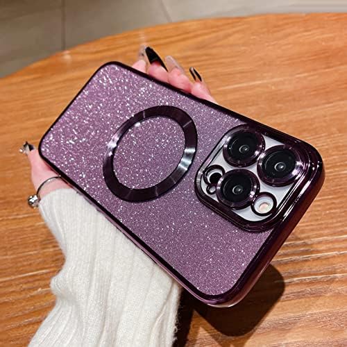 Sokad pentru iPhone 14 Pro Max Glitter Glitter [compatibil cu Magsafe] Placare TPU moale Carcasă de bling