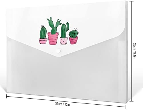 Cacti Cactus Fișier Dosar Document sac cu dimensiune A4 portabil depozit Organizator Husă
