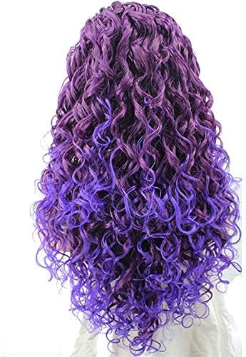 Ytooz chimice fibre peruca femeie Europene și americane față Bud ecran de mătase capota Violet Gradient 26 Inch African lung