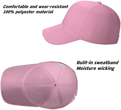 2 pachet Color Solid Secțiune de bază Poliester Baseball Caps cu profil scăzut de tată simplu pălărie respirabilă Reglabil pentru bărbați și femei