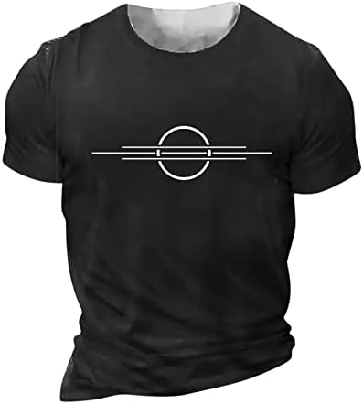 Grafică pentru bărbați, cu mânecă scurtă de vară, gât rotund, de dimensiuni europene, print imprimat top tricou