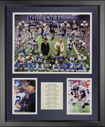 Legendele nu mor niciodată Dallas Cowboys încadrat colaj foto-inel de Onoare, 16 x 20