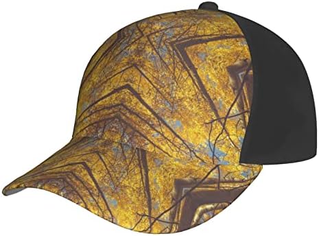 Copaci galbeni în toamnă șapcă de Baseball imprimată, șapcă reglabilă pentru tată, potrivită pentru alergare pe orice vreme și activități în aer liber