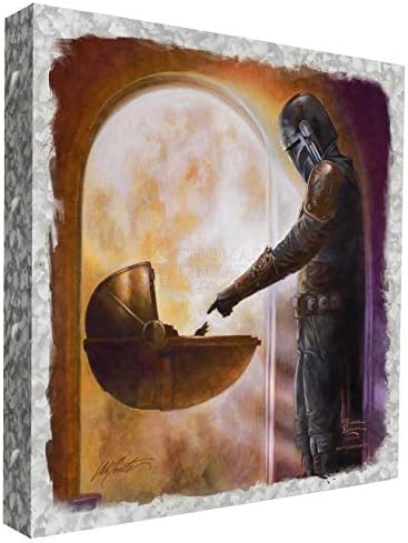 Thomas Kinkade Studios Star Wars ™ The Mandalorian ™ - Punct de cotitură - 14 x 14 Box Metal de artistul Monte Moore