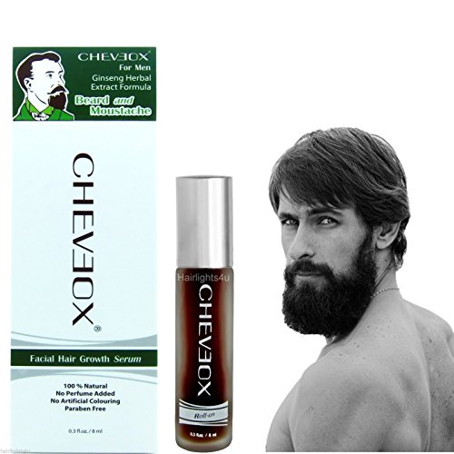 Creșterea părului facial Ginseng ser pe bază de plante / mustață barbă perciuni și sprâncene
