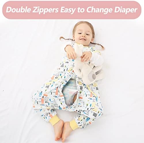 Homeal 2 pachet 2T-3t pentru copii pentru copii pentru dormit pentru bebeluși sacă de somn cu picioare, sacă de somn pentru