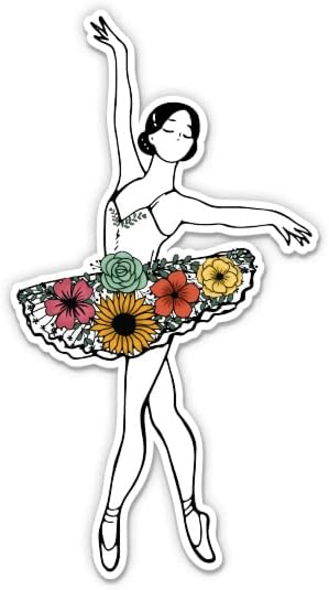 Ballerina Pretty Dancer Sticker - Autocolant de laptop de 3 - vinil impermeabil pentru mașină, telefon, sticlă de apă - Decal