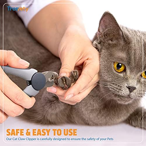 Trovety Dog Nail Clippers and Trimmer, tăietor de unghii pentru pisici cu protecție de siguranță pentru a evita tăierea excesivă,