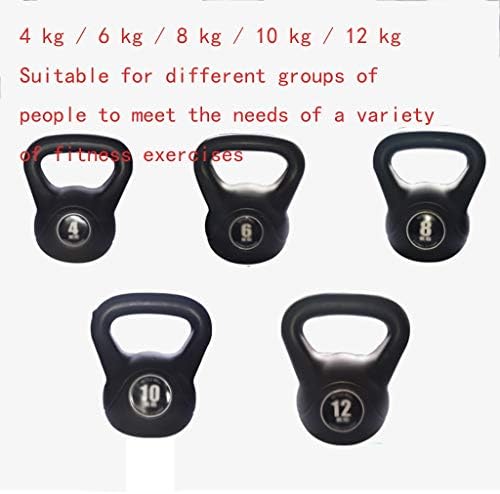 GDD gantera Solid Kettlebell, potrivit pentru Fitness acasă bărbați și femei halteră de ridicare Oală, halteră 4/6/8/10 / 12kg