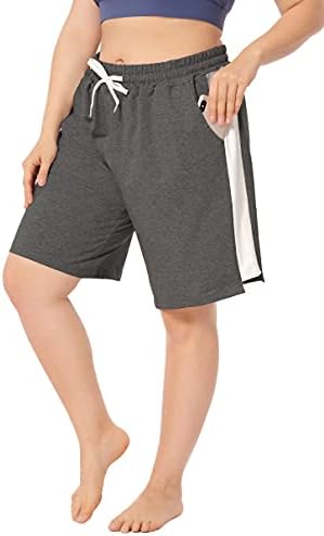 Zerdocean pentru femei plus dimensiuni casual casual sportiv lounge yoga pijama transpirație pantaloni scurți de mers pe jos