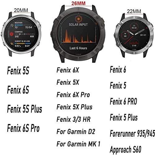 SKXMOD 22m 26mm curele de bandă inteligentă de ceas pentru Garmin Fenix ​​6 6X 6S 5X 5 5S 3 3HR Forerunner 935 945 Rapid cu