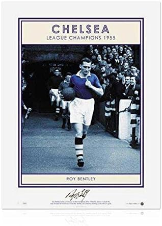 Roy Bentley Semnat Print - Chelsea League Champions 1955 Autograph - Fotografii de fotbal autografiat
