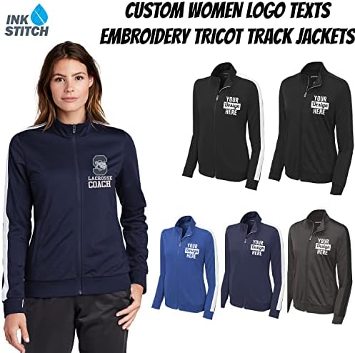 Ink Stitch Women LST94 Design Custom Logo Nume Texte Cusături Tricot Tricot Jackets