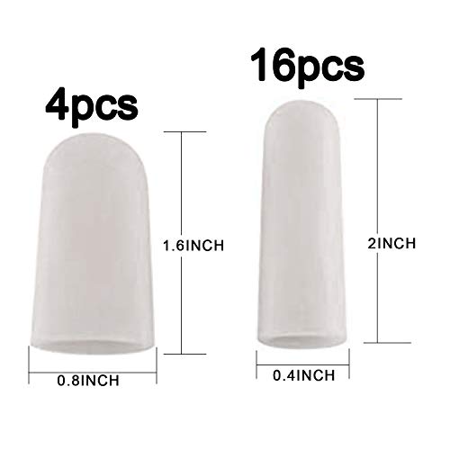 Mănuși de protecție pentru suportare cu degetul gel, pătuțuri/huse pentru degetele gelului - dimensiuni diferite degetele siliconice