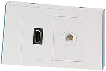 X-Dree White 4 Pin RJ11 Telefon HDMI Panoul de placă de perete de ieșire (Panoul de Placa de Pared de Salida Hdmi de 4 Pines