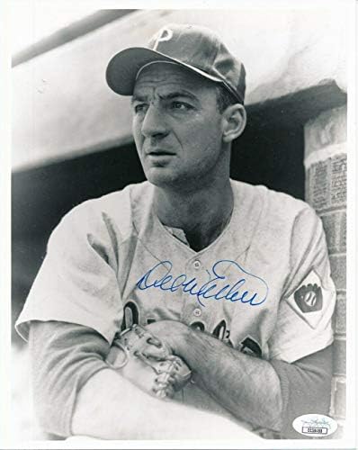 Del Wilber Philadelphia Phillies semnat/autografat 8x10 b/w foto JSA 148986 - Fotografii MLB autografate