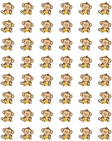 48 buc copil maimuță plic sigilii etichete autocolante 1.2 rotund A015
