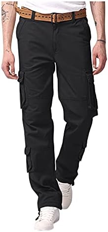 Pantaloni de marfă pentru bărbați Gdjgta Ripstop drumeții pentru picioare drepte pantaloni de lucru relaxați se potrivesc cu