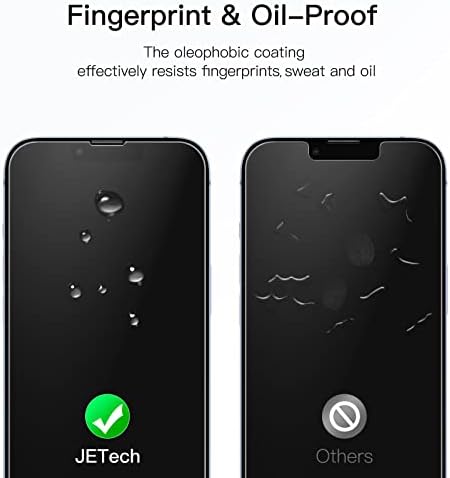 JETech acoperire completă Ecran Protector pentru iPhone 14 6.1-Inch, 9h temperat sticlă Film caz-Friendly, HD clar, 3-Pack