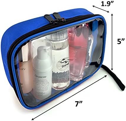 80 Seeds TSA aprobat Toiletry Bag clear cosmetic Husă pentru femei și bărbați, 3-1-1 Travel Quart size pungi pentru lichide