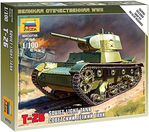 Zvezda Modele 1/100 Tanc Sovietic T-26
