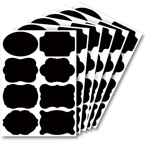 Etichete de tablă de 320 de bucăți, 8 forme asortate etichete cu autocolante cu cretă, etichete reutilizabile pentru tablă