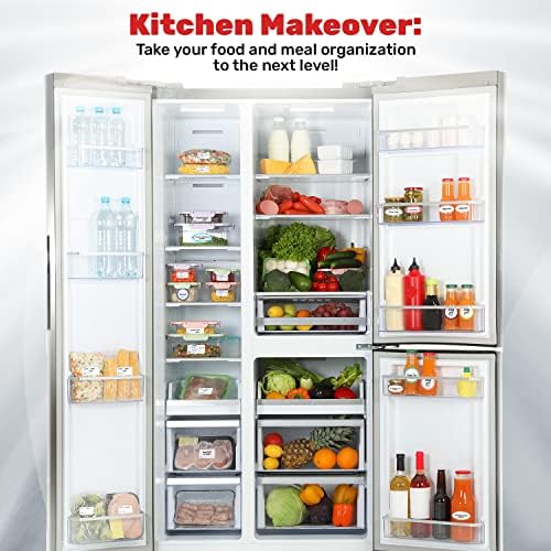 Etichete alimentare dizolvabile pentru containere de 1x2 Etichete de bucătărie goale - Etichete de depozitare a alimentelor
