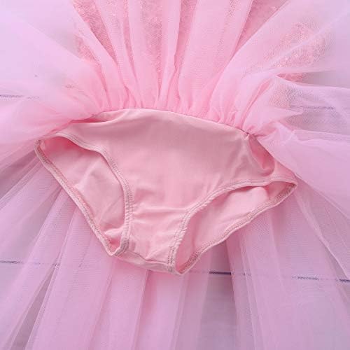Iefiel fete cu paiete ca camisole balet dance tutu rochie balerina leotard sclipire dance poartă costum de petrecere