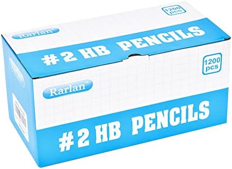 Creioane HB 2 cu carcasă din lemn Rarlan, pre-ascuțite, pachet în vrac pentru clasă de 1200 de numere