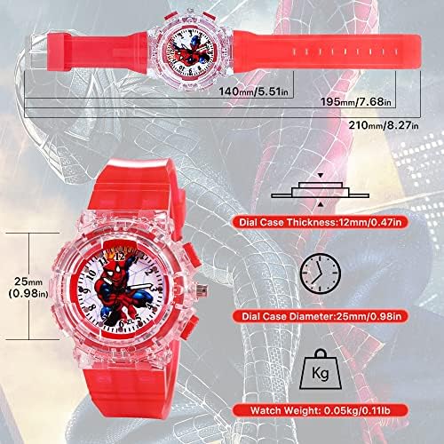Ceas pentru copii, Ceas Analogic pentru copii Supereroi pentru Băieți Fete, Curea reglabilă timp de învățare ceas de mână pentru copii cu 3 culori intermitente, cadou Cool ieftin pentru copii mici, Băieți, Fete ușoare