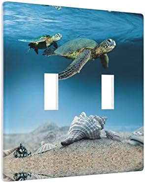 Sea Conch Shell Turtle Turtle Turtle Plăcile decorative de perete, capac de policarbonat de neîncrezător pentru receptor decorator