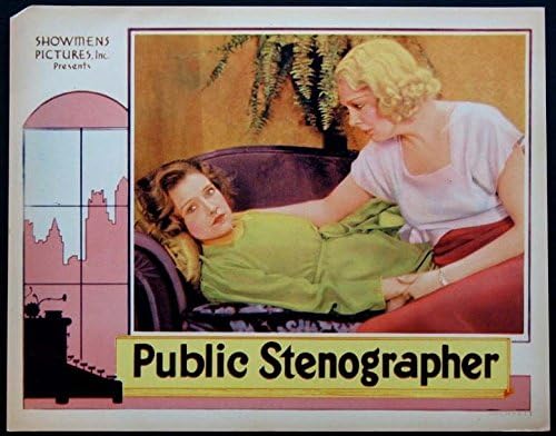 PUBLIC STENOGRAF LOLA LANE FATA REA 1934 ORIGINAL LOBBY CARD 11X14 FILM POSTER