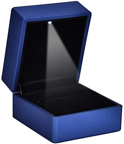 Cutie cadou bijuterii, cutie luminată cu Led-uri, inel / pandantiv/brățară/colier bijuterii vitrină cutie de depozitare cadou pentru nuntă de logodnă la propunere
