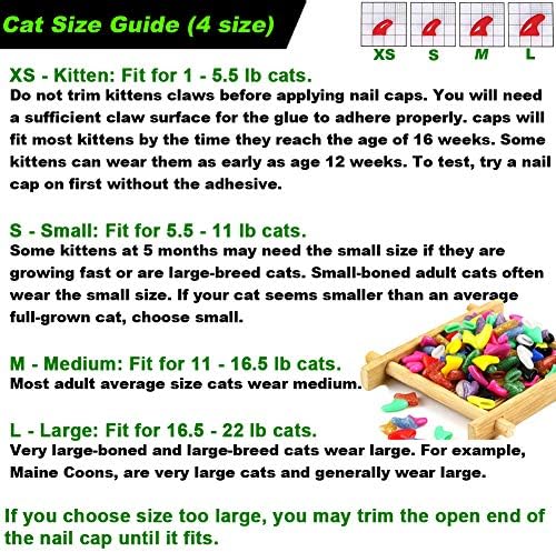 VICTHY 100buc Cat Nail Caps with Clipper Set, Pet Cat Nail Clipper Cat Soft Claws Huse pentru unghii pentru gheare de pisică