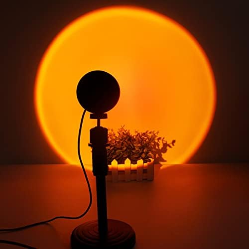 DANSO Apus de soare proiecție lampă cu led-uri, 360 de grade de rotație proiecție lampă de lumină roșie Apus de soare proiector