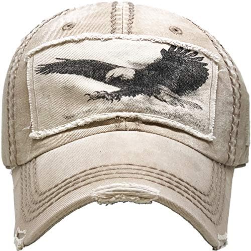 America Statele Unite ale Americii Eagle Vintage Distressed Tata pălărie șapcă de Baseball reglabil