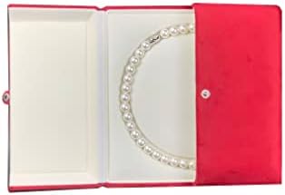 Junninggor Velvet Pearl Box Bijuterii Colier Colier Showcase Long Lanț Suport pentru depozitare
