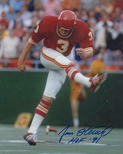 Jan Stenerud Kansas City Chiefs HOF 91 Semnat Autografe 8x10 Foto W/COA - Fotografii autografate NFL