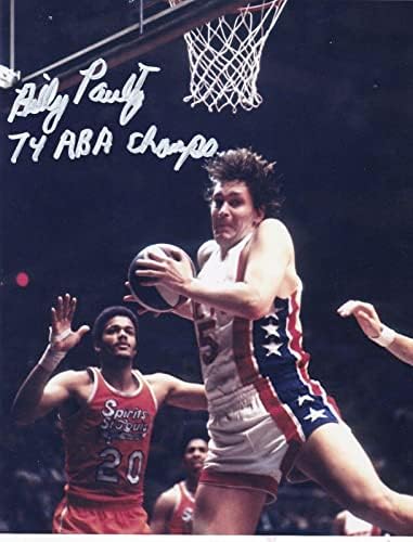 Billy Paultz New Jersey Nets 74 ABA Champs Action Semnat 8x10 - Fotografii NBA autografate