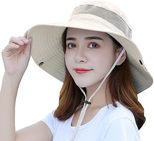 Pălării cu găleată de pălărie în aer liber pentru femei pentru protecție solară cu plasă rapidă uscată UPF 50+