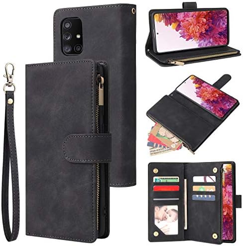 CHICASE portofel caz pentru Galaxy S20 FE 5G, Samsung S20 FE caz,piele geantă de mână fermoar buzunar Card titularul sloturi