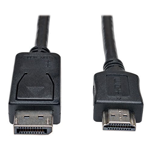 Tripp Lite DisplayPort pentru adaptorul de cablu HDMI, DP la HDMI, DP2HDMI, 1080p, 3 ft., Cablu negru și displayport cu zăvoare,