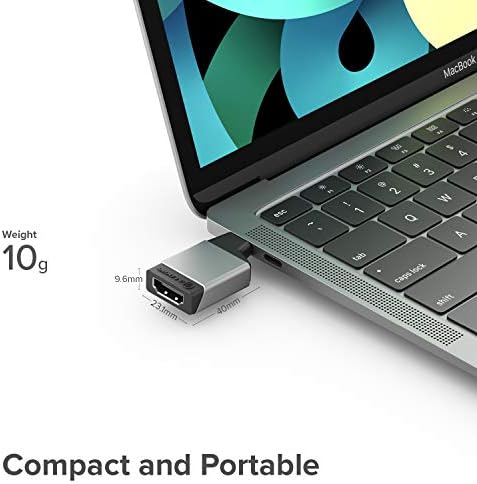 Alogic USB C până la HDMI Mini Adapter 4K@60Hz Compatibil cu MacBook Pro, Air, Pixel Book, XPS, Surface, Galaxy, iPad Pro,