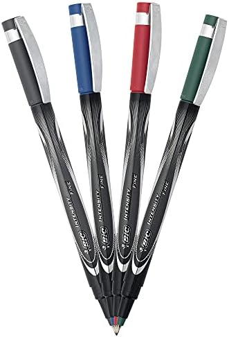 Bic Intensity PRO permanent Marker Pen, punct fin, negru, Bold & amp; culoare de lungă durată, 12-Count