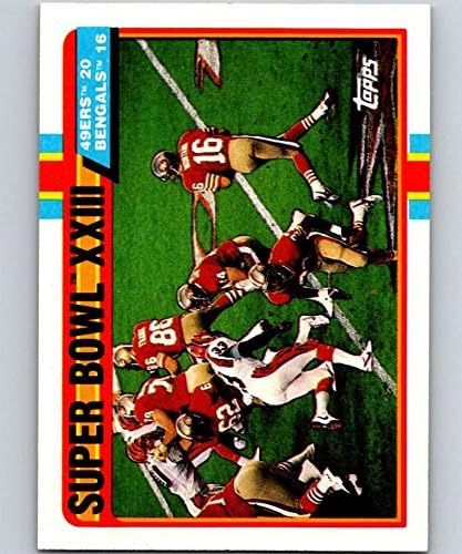 1989 Topps 1 Super Bowl XXIII 49ers NFL Card de fotbal NM-MT