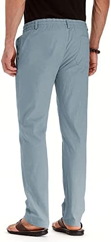 Pantalonii casual au talie elastică și zboară cu fermoar, cu un traseu intern reglabil pentru o potrivire personalizată pentru