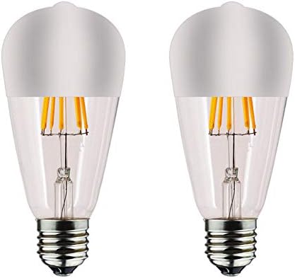 Bec cu jumătate de crom 8W Dimmable, ST64 Edison LED bec 80 Watt echivalent 2700K alb cald 700lm becuri cu Filament Vintage