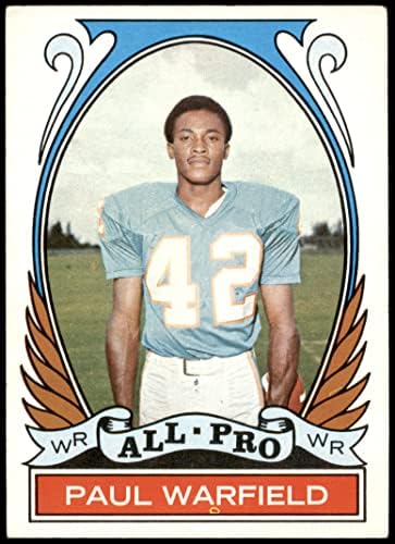 1972 Topps Football Card271 Paul Warfield AP din Miami Dolphins Grad Excelent